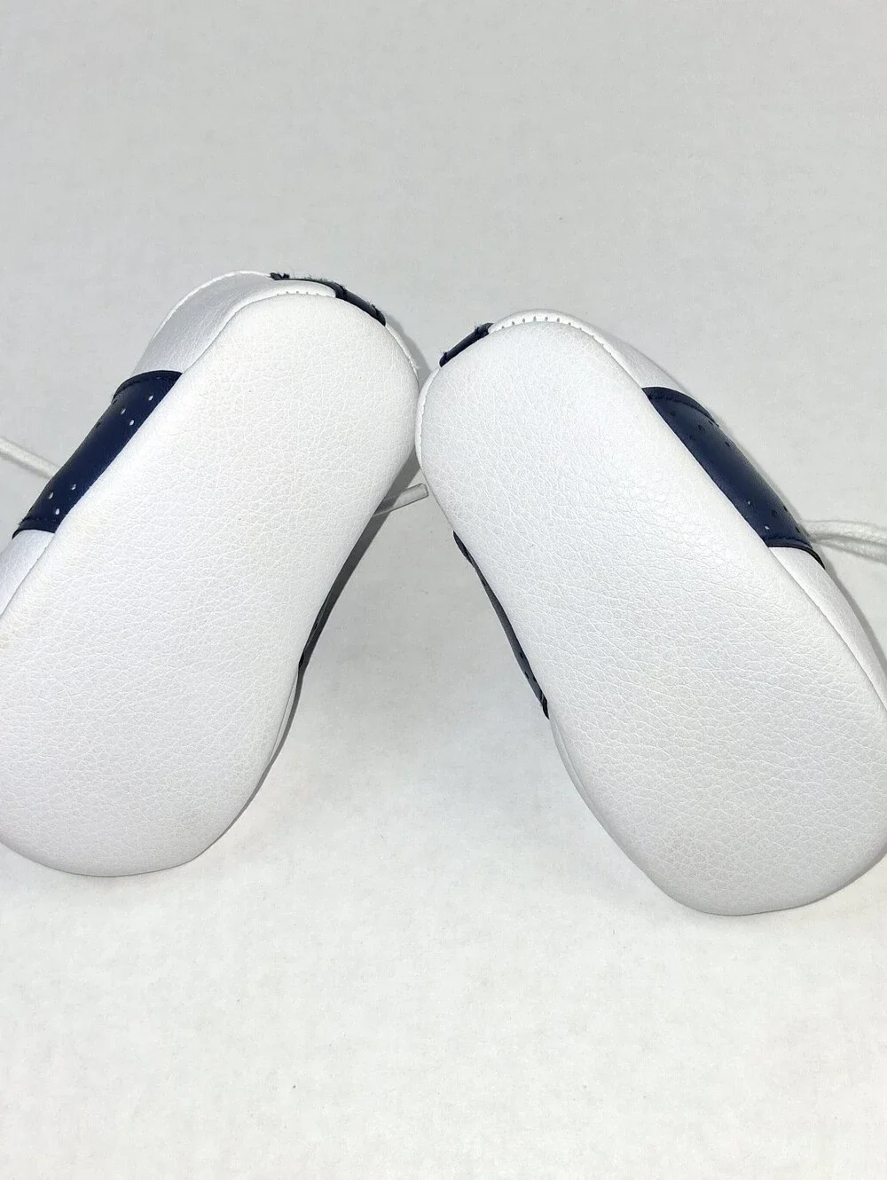 Janie and Jack Navy Blue White Saddle Oxford Crib Shoes